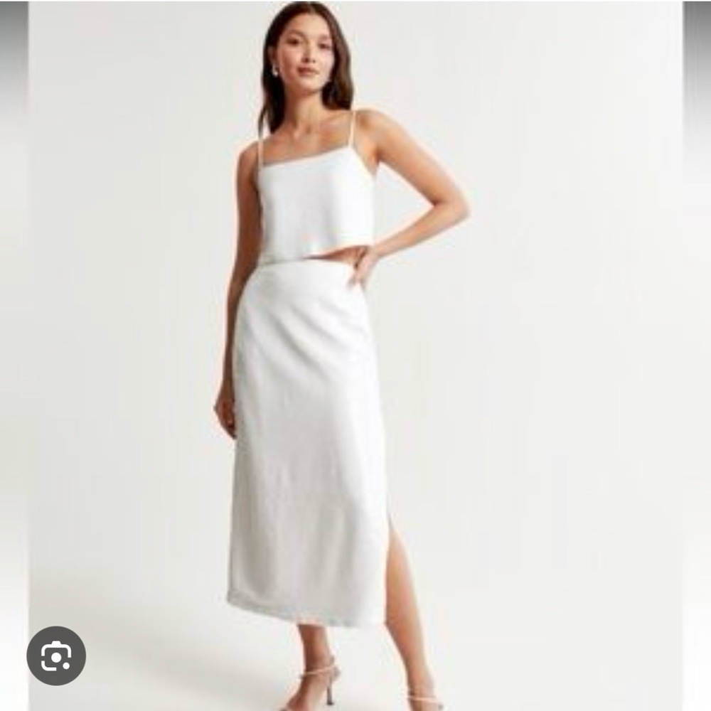 Abercrombie & Fitch White Sequin 2 piece dress